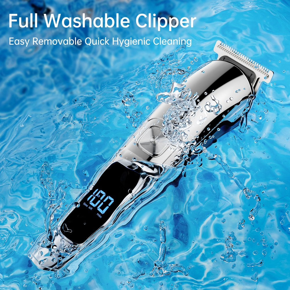 Mens Hair Clipper, 16 in 1 Hair Grooming Kit IPX7 Waterproof Beard Trimmer USB Rechargeable Wet/Dry