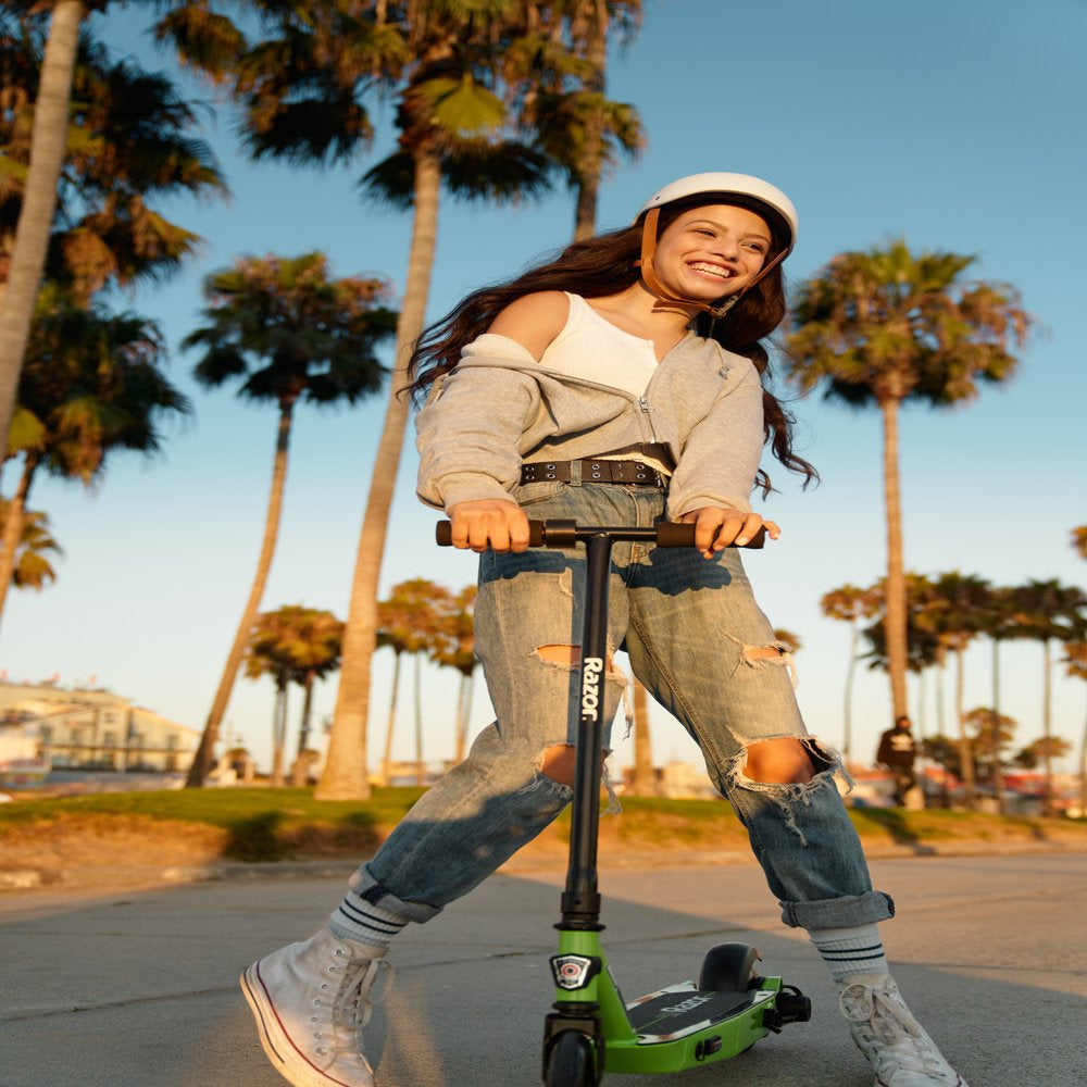 Razor Black Label E90 Electric Scooter - Green, for Kids Ages 8+ and up to 120 lbs, up to 10 mph