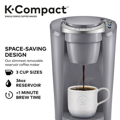 Keurig K-Compact Single-Serve K-Cup Pod Coffee Maker, Moonlight Grey