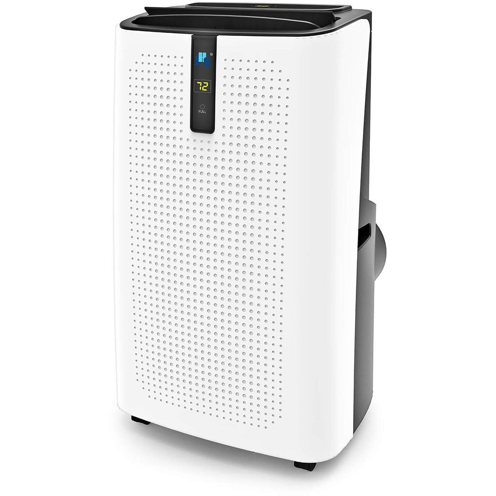 JHS 3-In-1 Portable Air Conditioner with Dehumidifer, Fan | Remote Control | for Rooms up to 450 Sq.Ft | LED Display | 24H Timer | Wheels | White | A018C-08KR