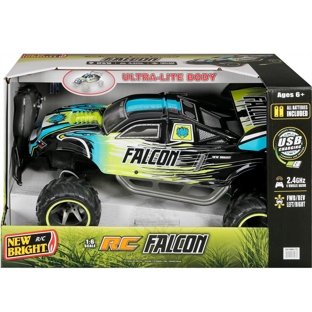 New Bright (1:6) Falcon Battery Radio Control Buggy, Green 6616WU-TL