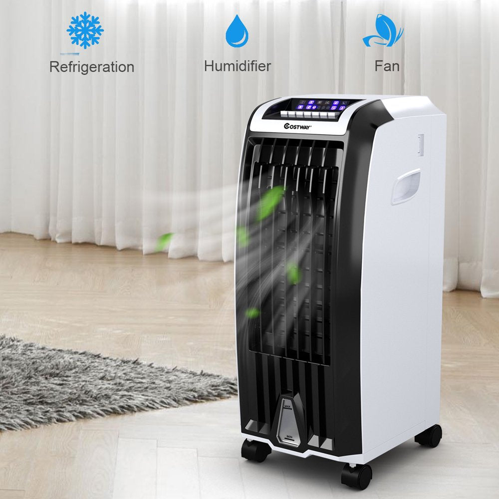 Costway Evaporative Portable Cooler Fan Anion Humidify W/ Remote Control