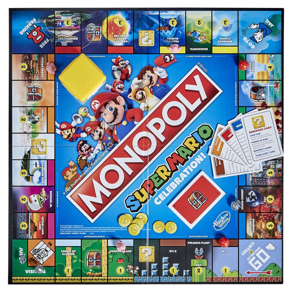 Monopoly Super Mario Celebration Edition Board Game for Kids Ages 8 and Up