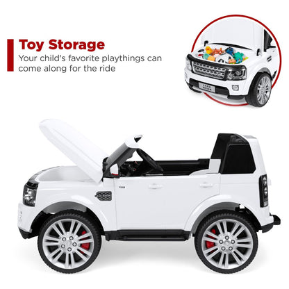 Best Choice Products 12V 3.7 MPH 2-Seater Licensed Land Rover Ride On Car Toy w/ Parent Remote Control - White