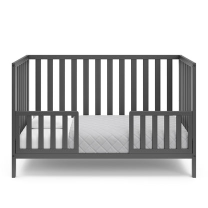 Storkcraft Sunset 4 in 1 Convertible Baby Crib, Gray