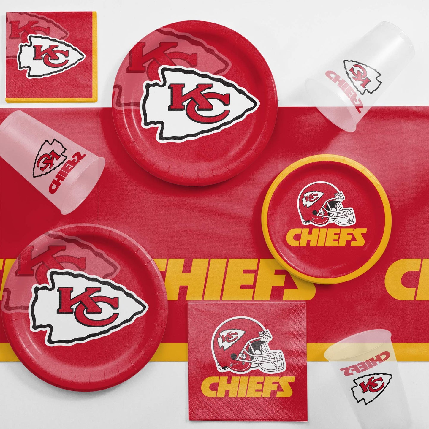 Kansas City Chiefs Game Day Party Supplies Kit, Serves 8