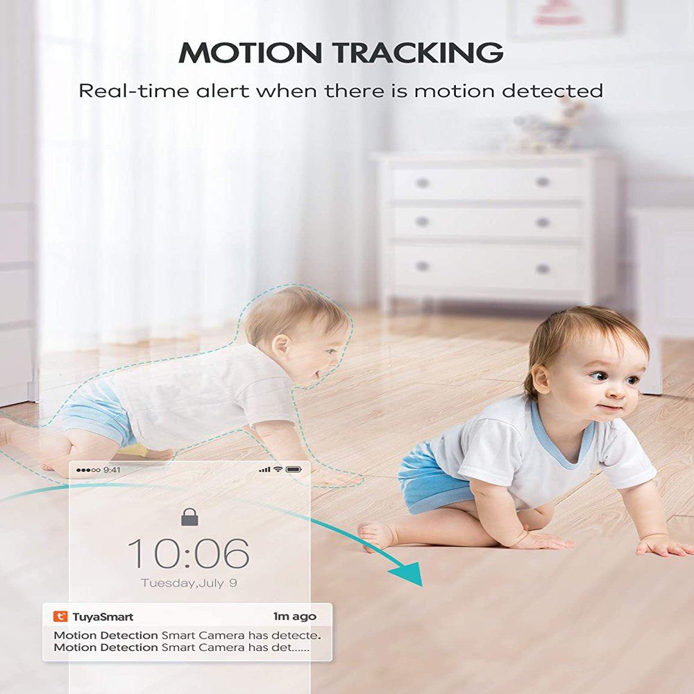 Baby Monitor, 360° Wireless 5G Nanny Cam with Safety Alerts, 4MP HD Wifi Camera for Human & Pet Detection, Home Security Camera with Two-Way Audio, Motion Tracking, IR Night Vision, Sleep Tracking