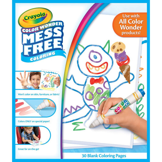 Crayola Color Wonder Mess Free Coloring Pages, Toddler Toys, Kindergarten School Supplies, Blank Refill Paper