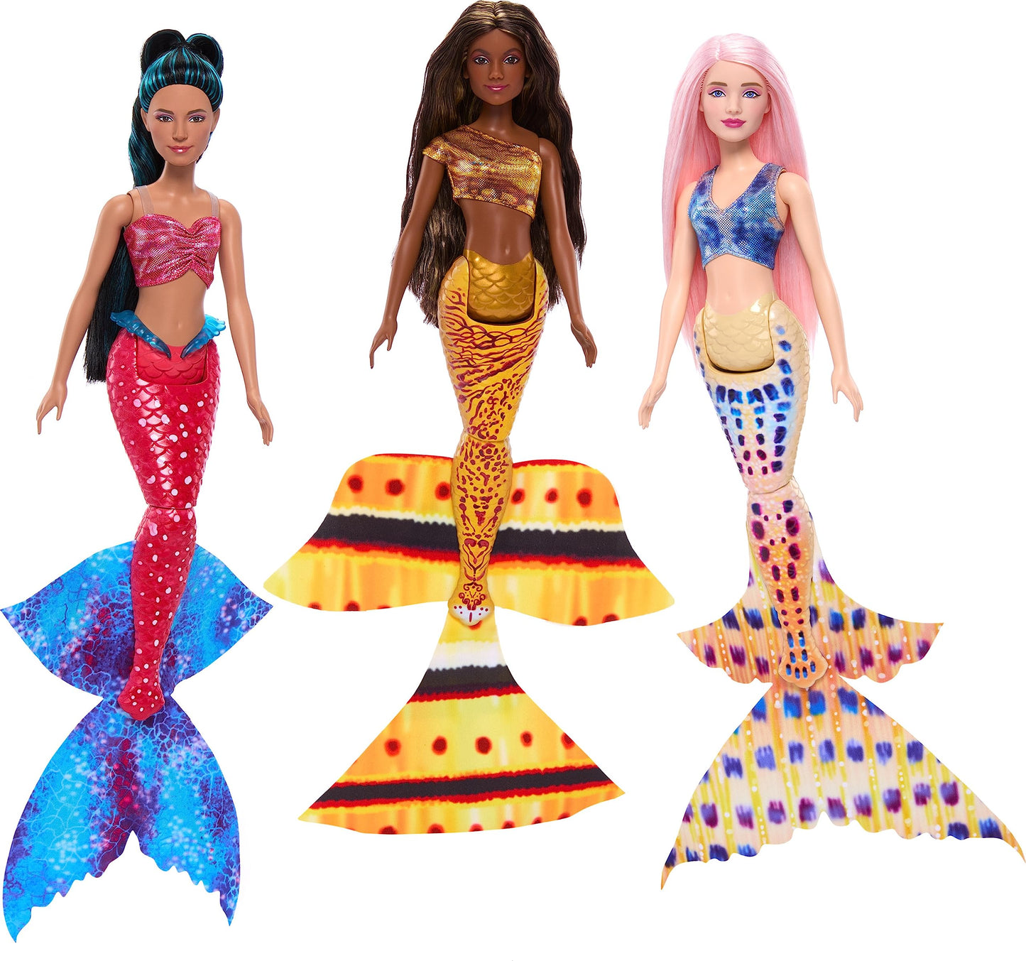 Mattel Disney The Little Mermaid Ultimate Ariel Sisters 7-Pack Set, Collection of 7 Fashion Mermaid Dolls, Toys Inspired by the Movie