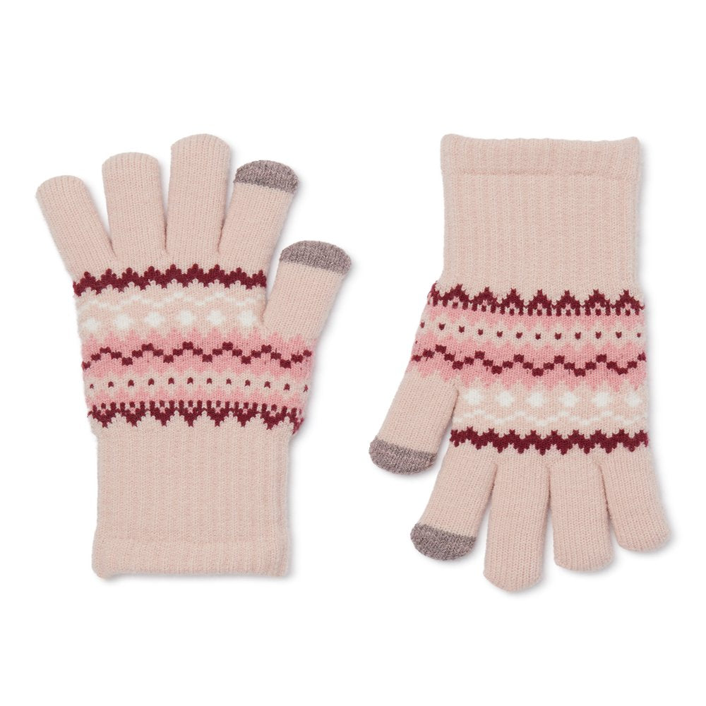 Time and Tru Women's Fair Isle Knit Gloves