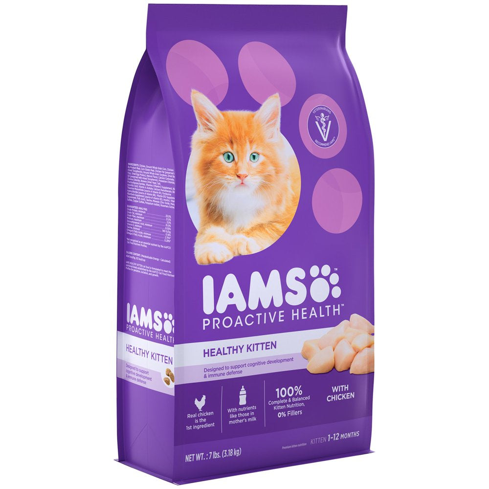 IAMS Proactive Health Chicken Dry Cat Food for Kittens, 7 lb Bag