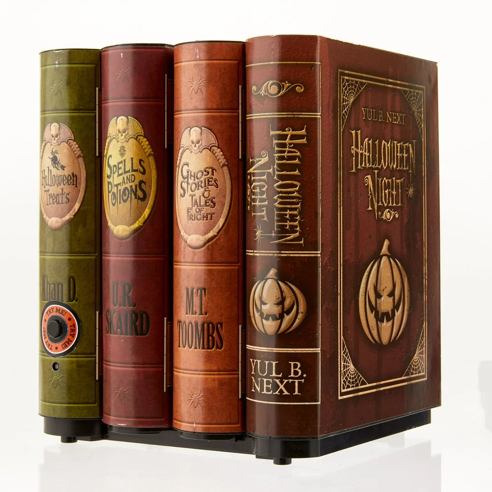 Halloween Moving Books Animated Halloween Decoration, Multicolor, 8.07 in, by Way To Celebrate