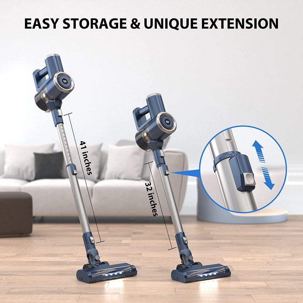 Prettycare Cordless Stick Vacuum Cleaner Lightweight for Carpet Floor Pet Hair W200