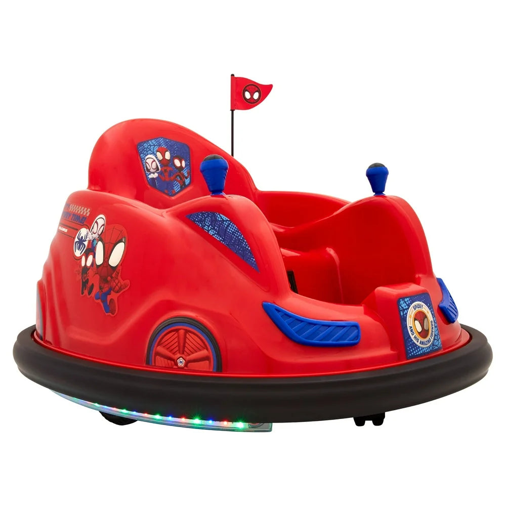 Marvel's Spidey and His Amazing Friends 6V Bumper Car, Battery Powered Ride On for Children by Flybar, Ages 1.5+, 66lbs