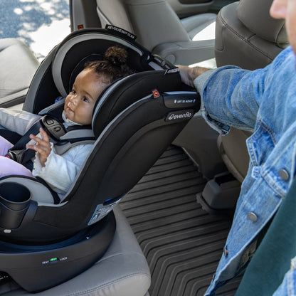 Revolve360 Slim 2-in-1 Rotational Car Seat with Quick Clean Cover (Salem Black)