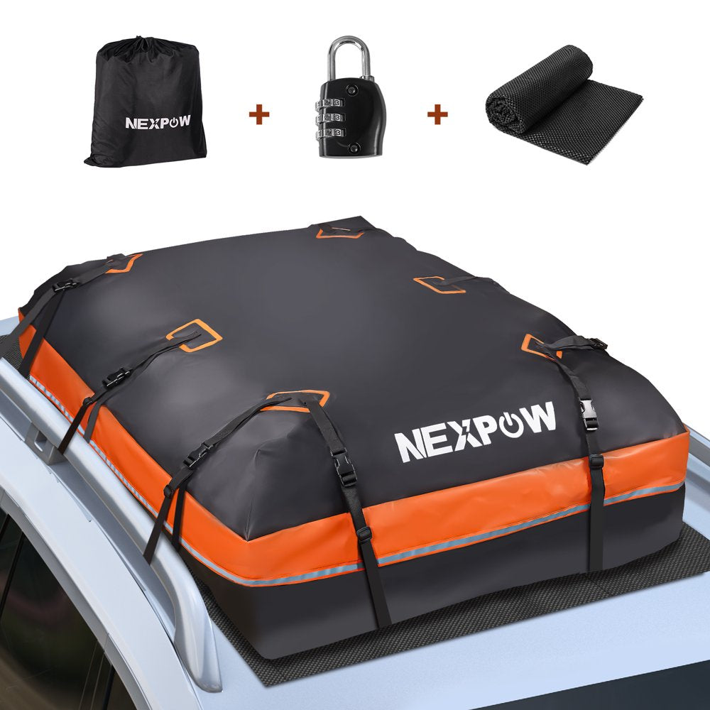 NEXPOW Car Rooftop Cargo Carrier Bag, 21 Cubic Feet 100% Waterproof Heavy Duty 840D Car Roof Bag for All Vehicle with/Without Racks