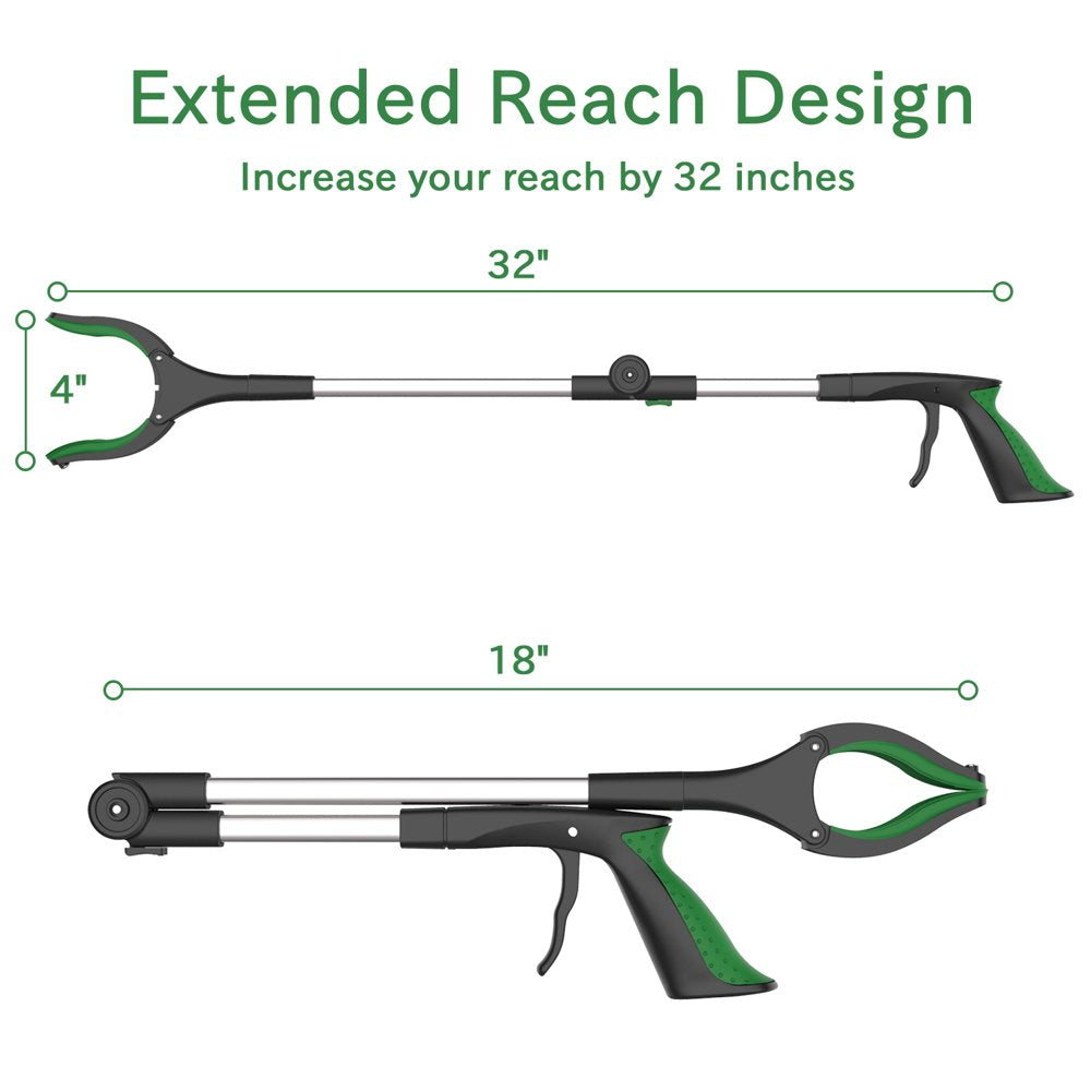 Reacher Grabber Tool, ORFELD Lightweight Handy Trash Claw Grabber Reaching Assist Pick up Tool Green