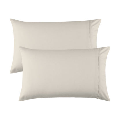 Purity Home Percale Weave Deep Pocket Organic Cotton Pillowcase King Fresh Ivory