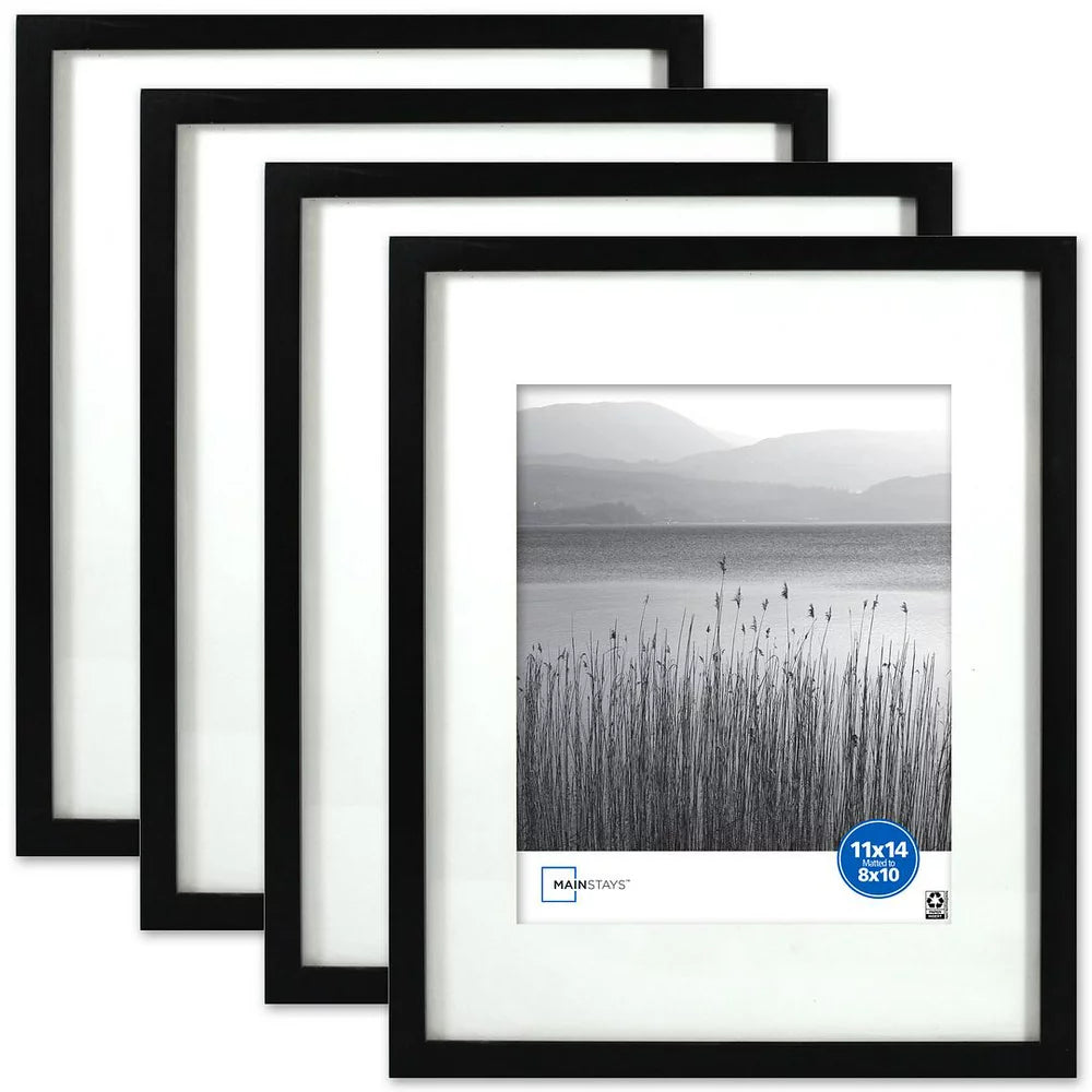Mainstays 8x10 Linear Gallery Wall Picture Frame, Black, Set of 6