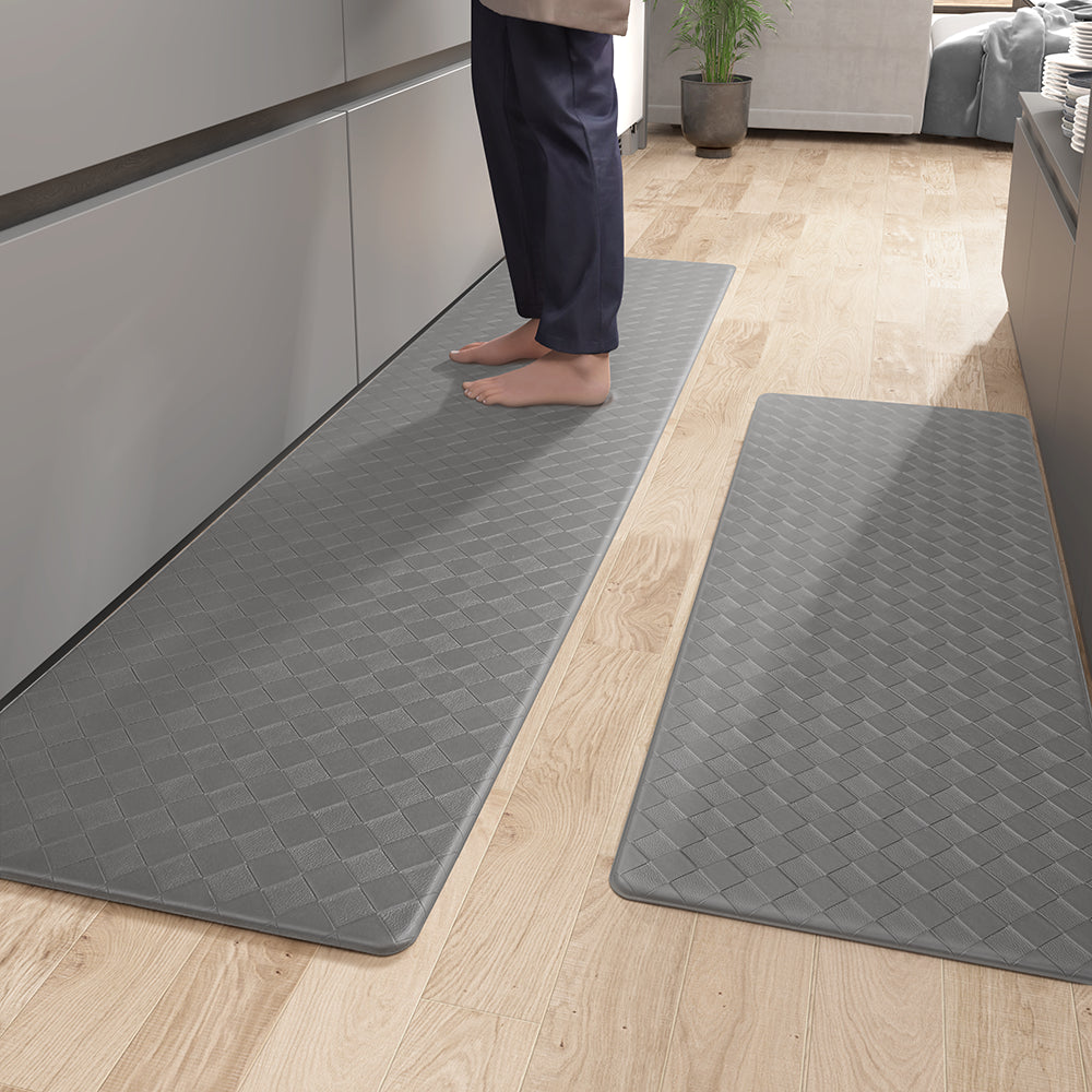  Kitchen Mat Cushioned anti Fatigue Kitchen Rugs Waterproof Non-Slip Comfort Standing Mat for Kitchen, Floor, Office, Sink, Black, 17" X 47"