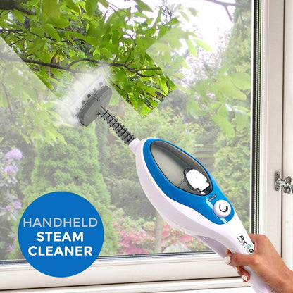 PurSteam Steam Mop Cleaner 10-in-1 with Convenient Detachable Handheld Unit Use on Laminate, Carpet