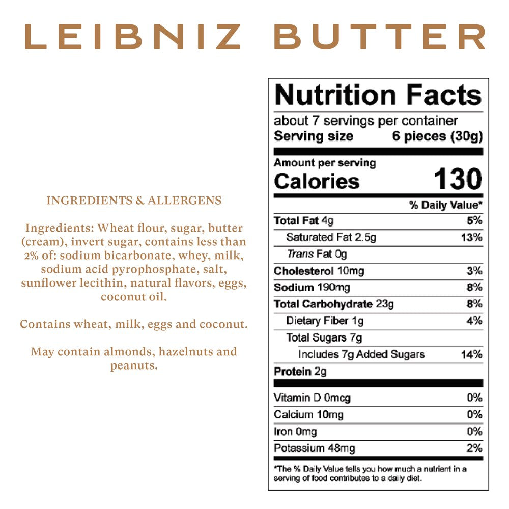 Bahlsen Leibniz Butter Biscuits Gourmet Cookies - 7 oz. Box (3 Pack)