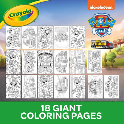 Crayola Paw Patrol Giant Coloring Book Pages, 18 Coloring Pages, Gifts for Kids, Ages 3+