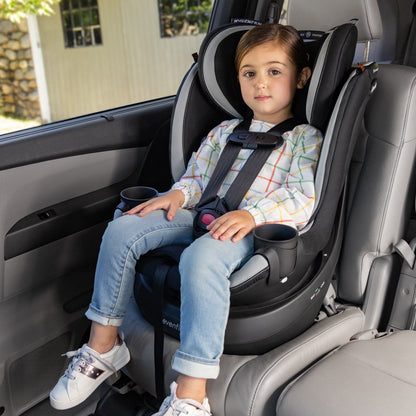 Revolve360 Slim 2-in-1 Rotational Car Seat with Quick Clean Cover (Salem Black)