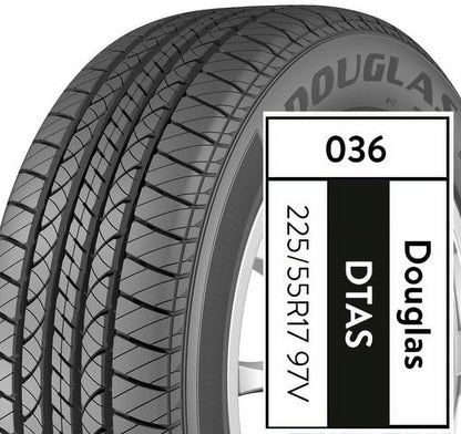 Douglas Touring A/S 225/55R17 97V All-Season Tire