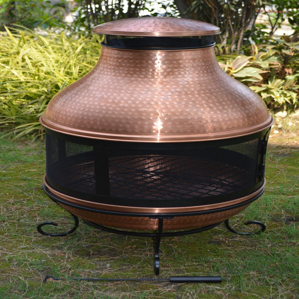 Better Homes & Gardens Wood-Burning Copper Chiminea Fire Pit