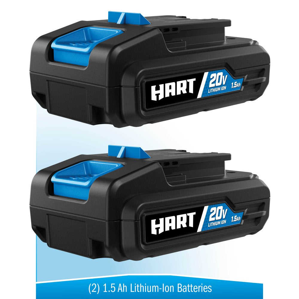 HART 20-Volt 4-Tool Battery-Powered Combo Kit, (2) 1.5Ah Lithium-Ion Batteries