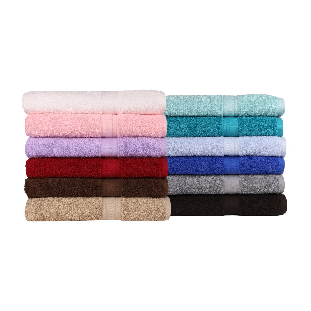  Solid 6-Piece Bath Towel Set, School Grey