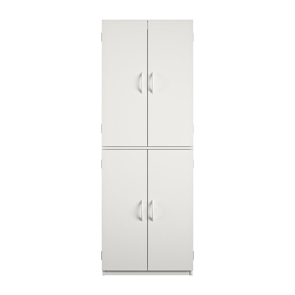 Mainstays 4-Door 5' Storage Cabinet, White Stipple