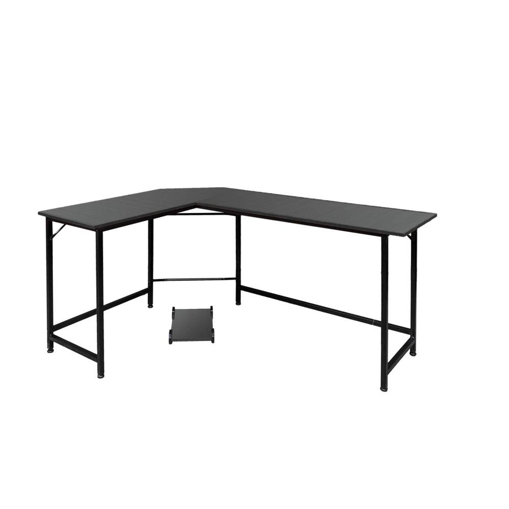 Ktaxon L-Shaped Computer Desk Corner PC Latop Table Study Office Workstation Black