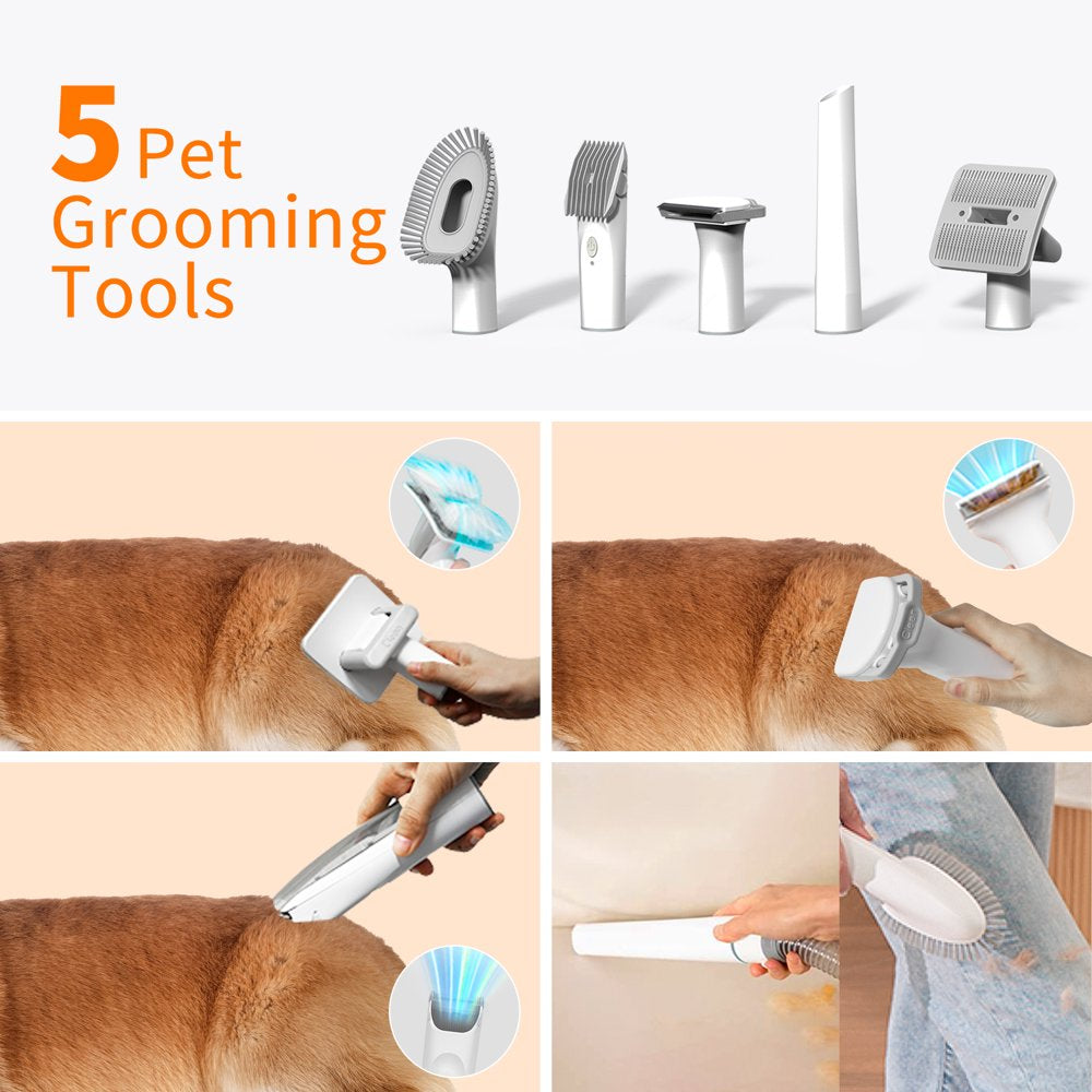 AIRROBO PG100 Pet Grooming Kit & Vacuum , Professional Grooming Clipper Tools for Dogs Cats and Other Animals