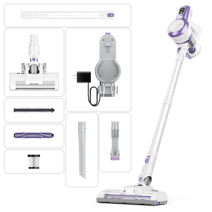 ORFELD Cordless Vacuum Cleaner, Lightweight Stick Vacuum Cleaners New, 22000Pa, Purple