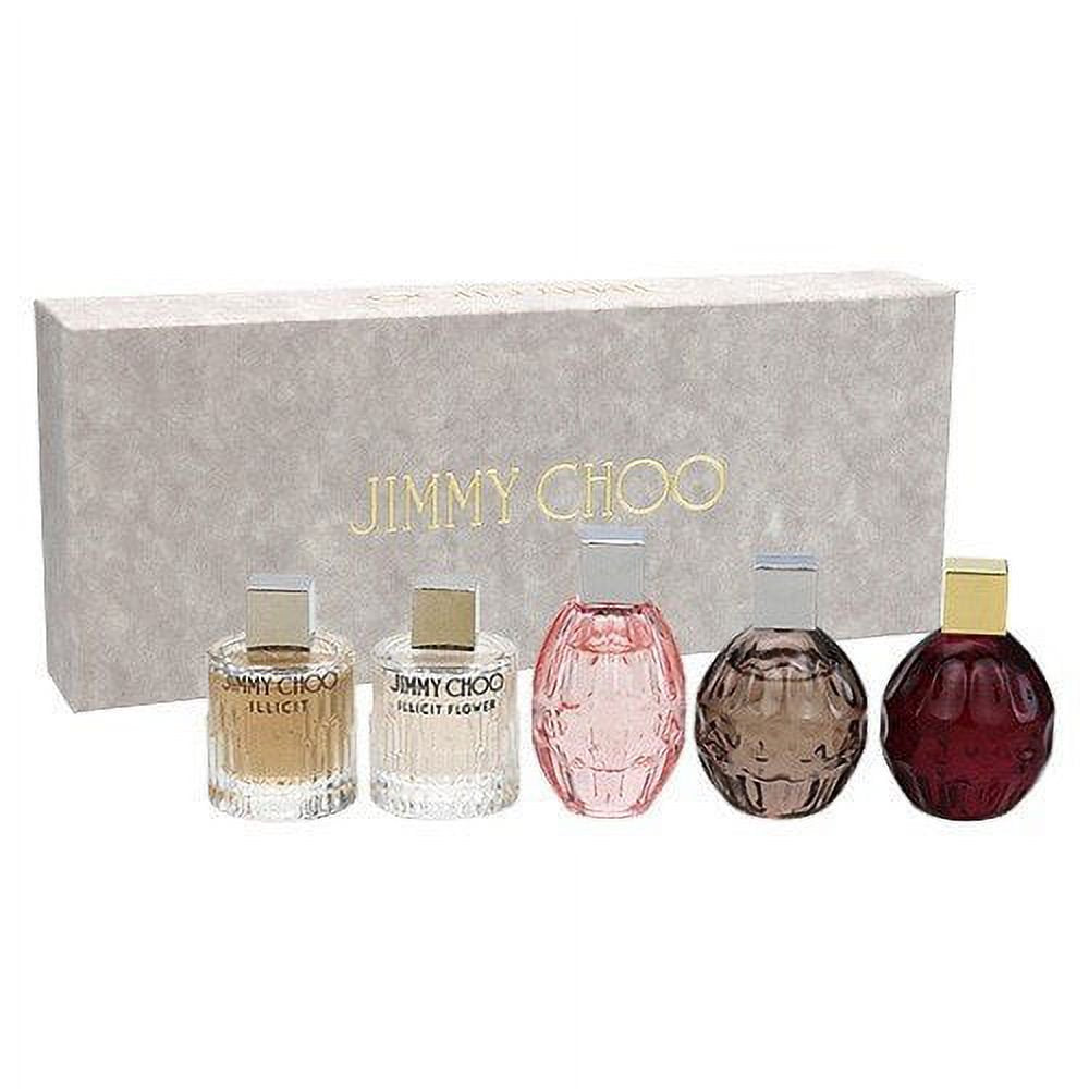 Jimmy Choo Mini Variety 5-Piece Gift Set for Women (Illicit, Illicit Flower, L'eau, Jimmy Choo, Fever)