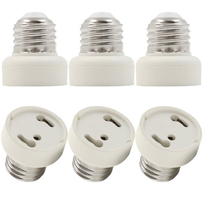 TORCHSTAR 6 Pack E26/E27 to GU24 Adapter, Fits Halogen/LED/CFL Light Bulbs, LED Lamp Adapter, Holder Socket Converter