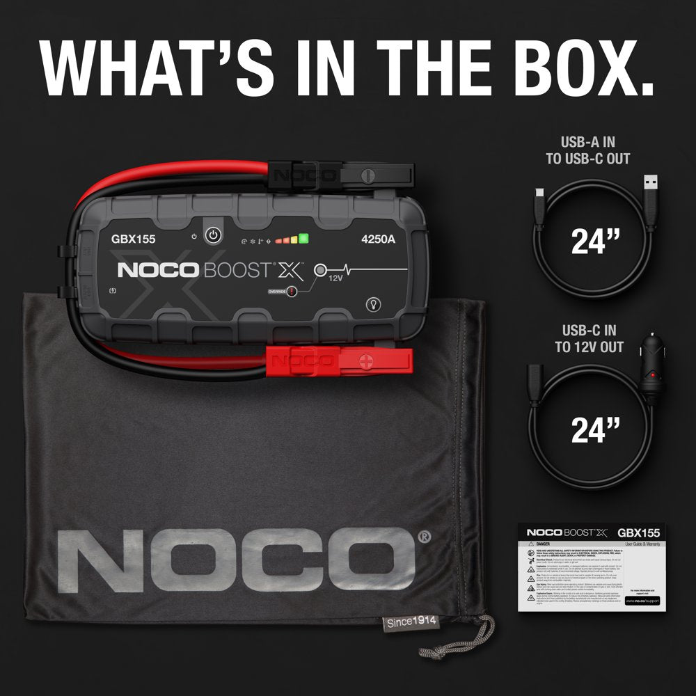 NOCO Boost X GBX155 4250A 12V UltraSafe Portable Lithium Jump Starter