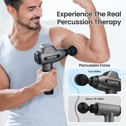 Renpho Percussion Muscle Massage Guns for Athletes Pain Relief -Black, Ideal Gifts