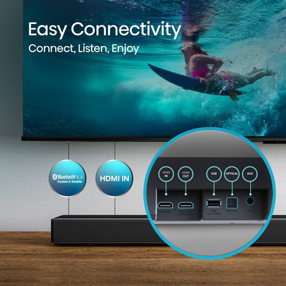 Hisense AX Series 5.1.2 Ch 420W Soundbar with Wireless Subwoofer, Wireless Rear Speakers, and Dolby Atmos (AX5120G, 2023 Model)