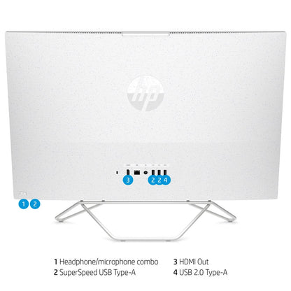 HP 27 inch Touch All-in-One Desktop PC, Intel Core i5-1235U, 8GB RAM, 1TB SSD, Starry White, Windows 11 Home, 27-cb1023w