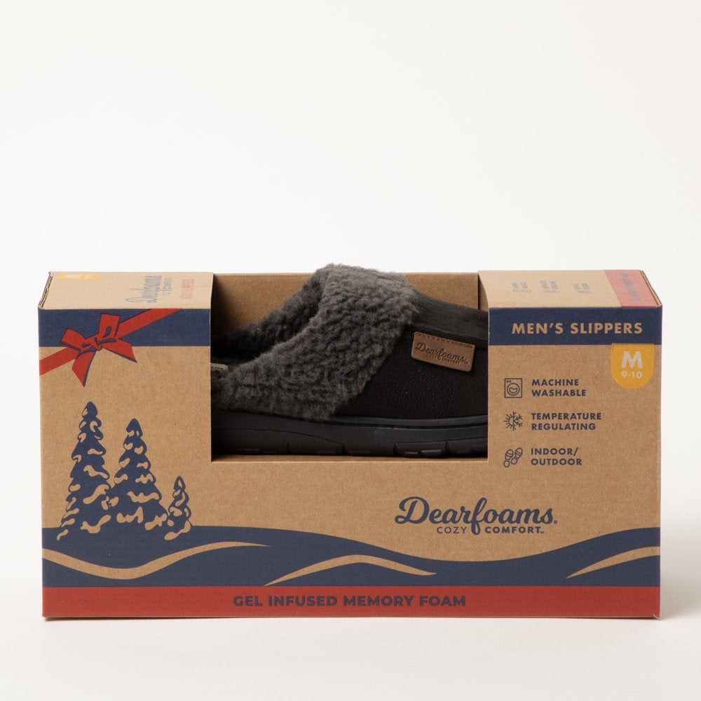 Dearfoams Cozy Comfort Men's Microsuede Moc Toe Scuff Slippers