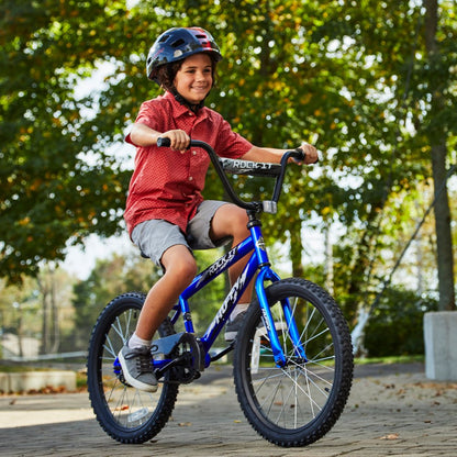 Huffy 20 in. Rock It Kids Bike for Boys Ages 5 and up, Child, Royal Blue