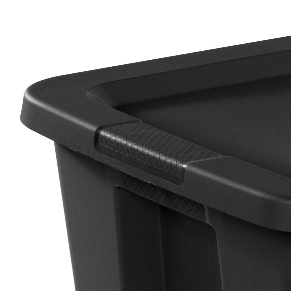 Sterilite 18 Gallon Tote Box Plastic, Black