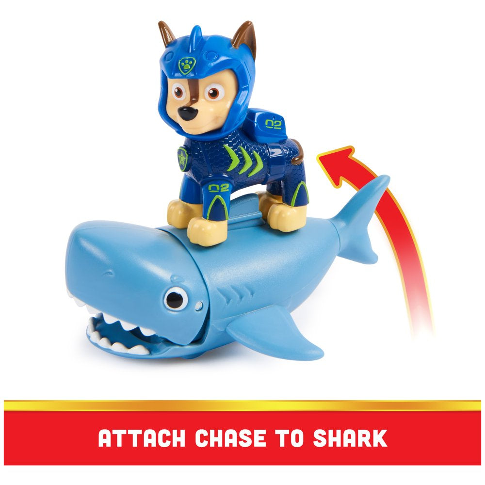 PAW Patrol, Aqua Pups Chase and Shark Action Figures for Kids Ages 3 and up