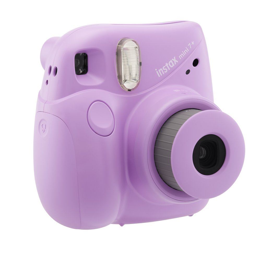 Fujifilm INSTAX Mini 7+ Bundle (10-Pack film, Album, Camera Case, Stickers), Lavender, Brand New Condition