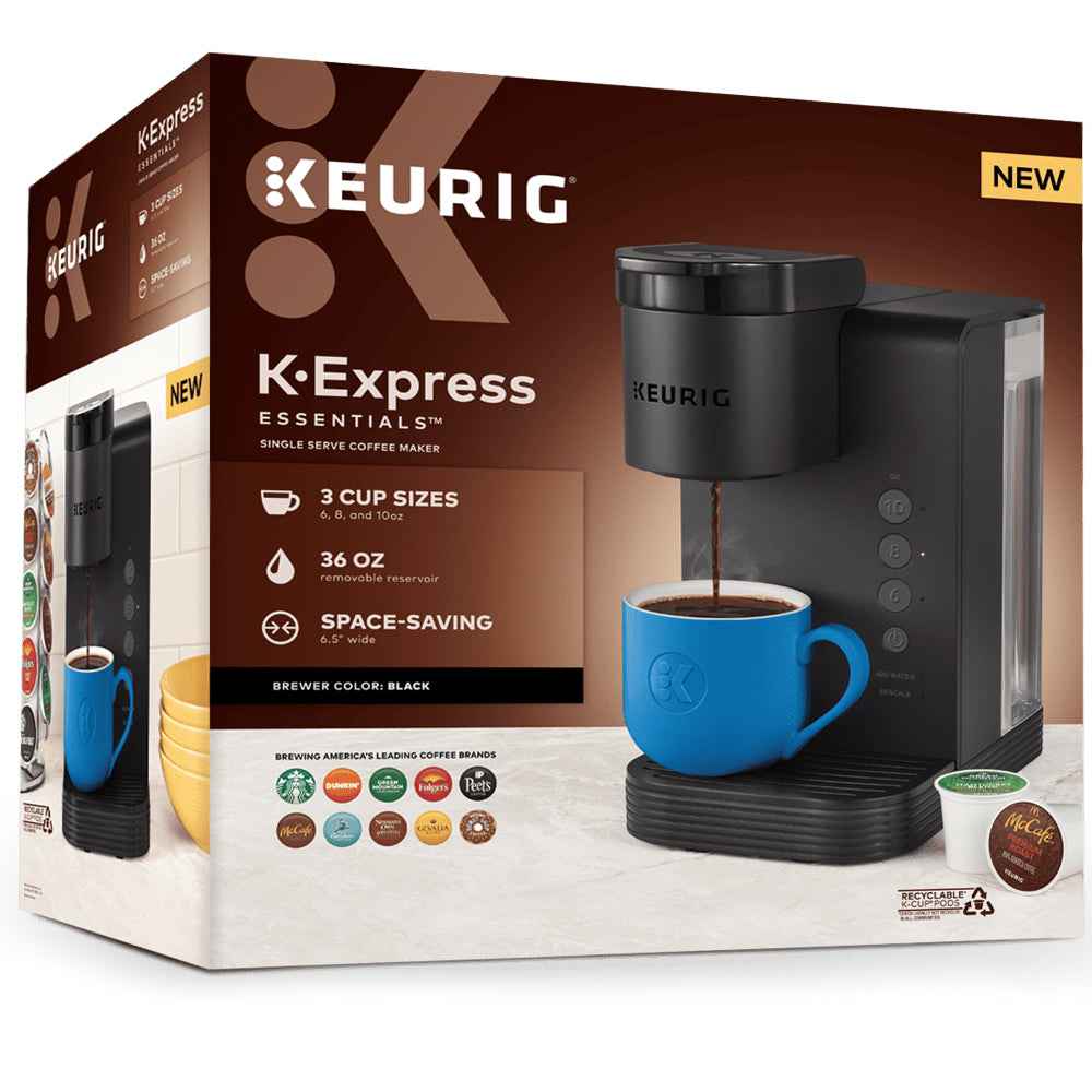 Keurig K-Express Essentials Single Serve K-Cup Pod Coffee Maker, Black