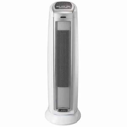 Lasko 1500W Oscillating Ceramic Tower Electric Space Heater, with Timer, 5775, White, New