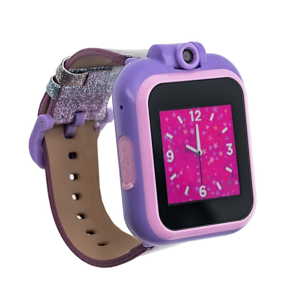 iTECH Jr Kids Smartwatch With Mini Mic & Headphones, Lavender Glitter Strap & Bow Headphone